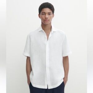 H&M 100% Linen Short Sleeve Shirt